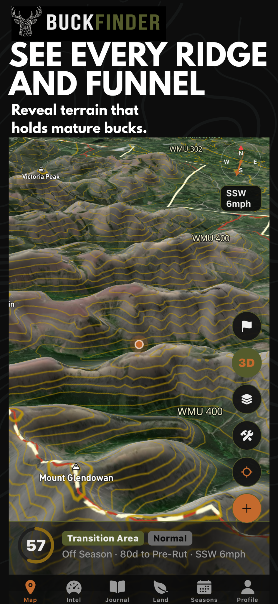 Topographic contour map
