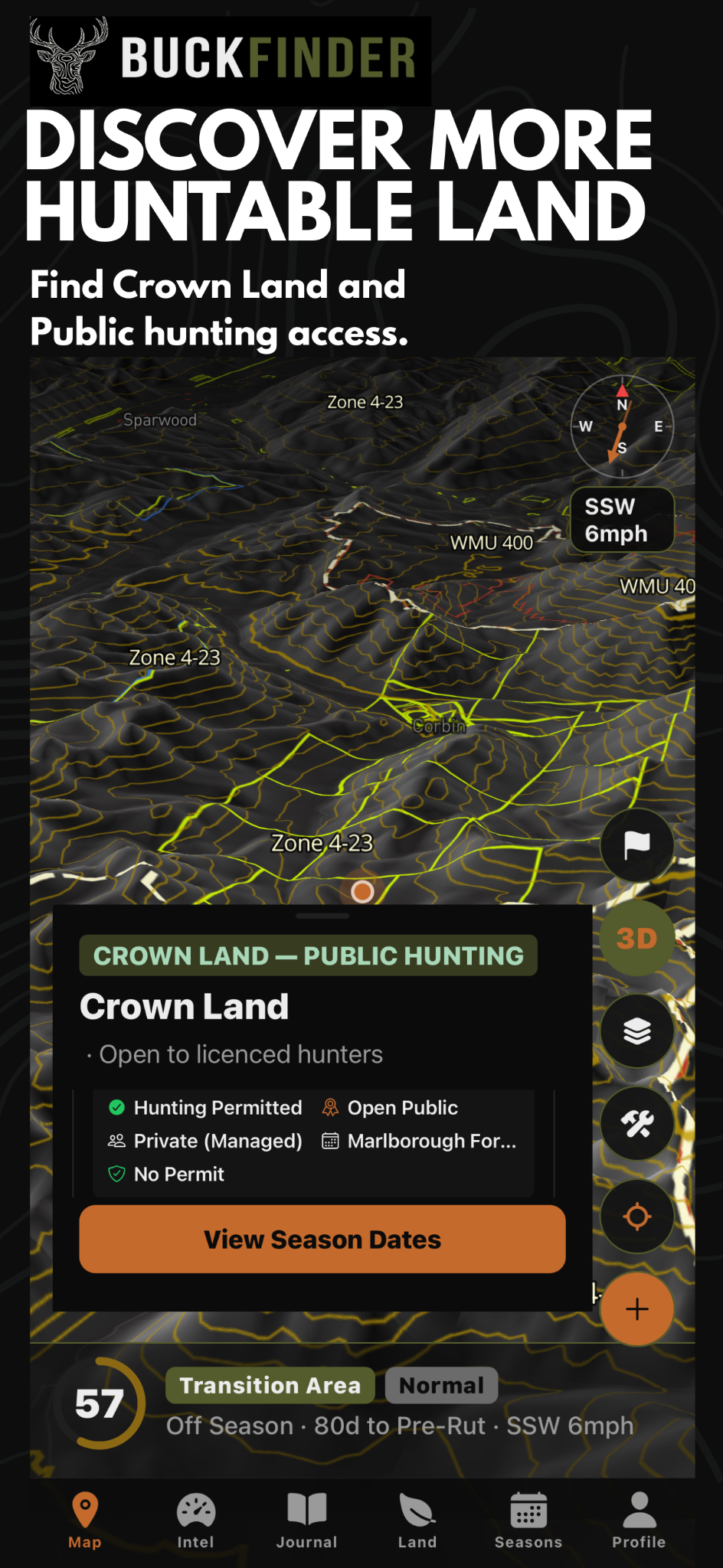 Crown and public hunting land